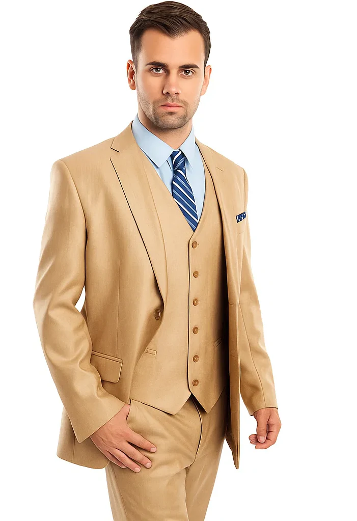 Cheap Plus Size Mens Wheat Suit For Big Men Online - Big and Tall Sizes