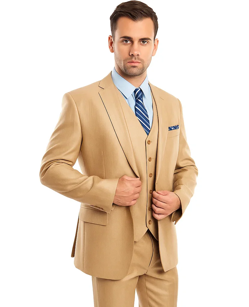 Cheap Plus Size Mens Wheat Suit For Big Men Online - Big and Tall Sizes - Image 2