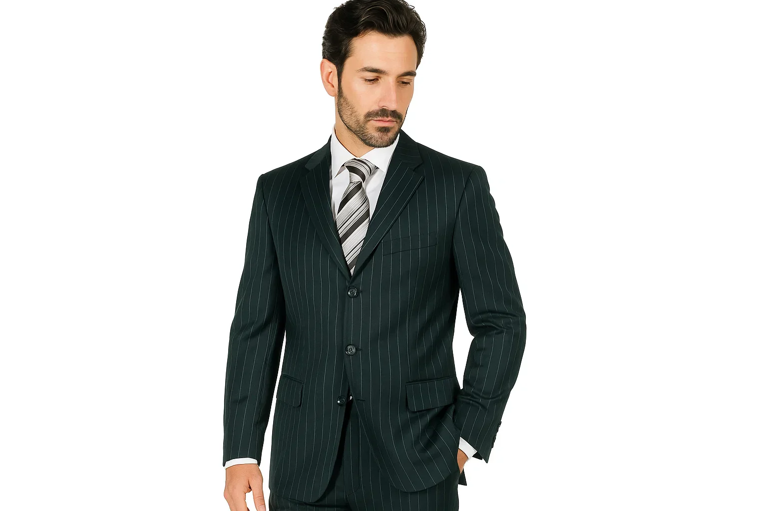 Cheap Plus Size Suits For Men - Big and Tall Suit For Big Guys 2 Buttons Style Jacket - Image 2