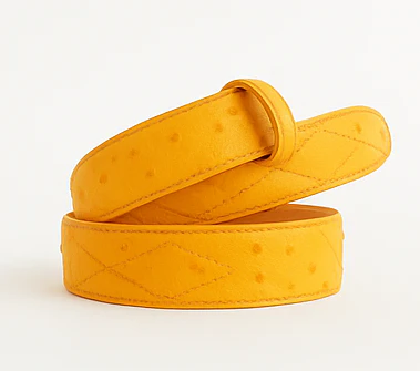 Cinto De Avestruz - Cinto Vaquero Buttercup Genuine Ostrich Zigzag - Image 3
