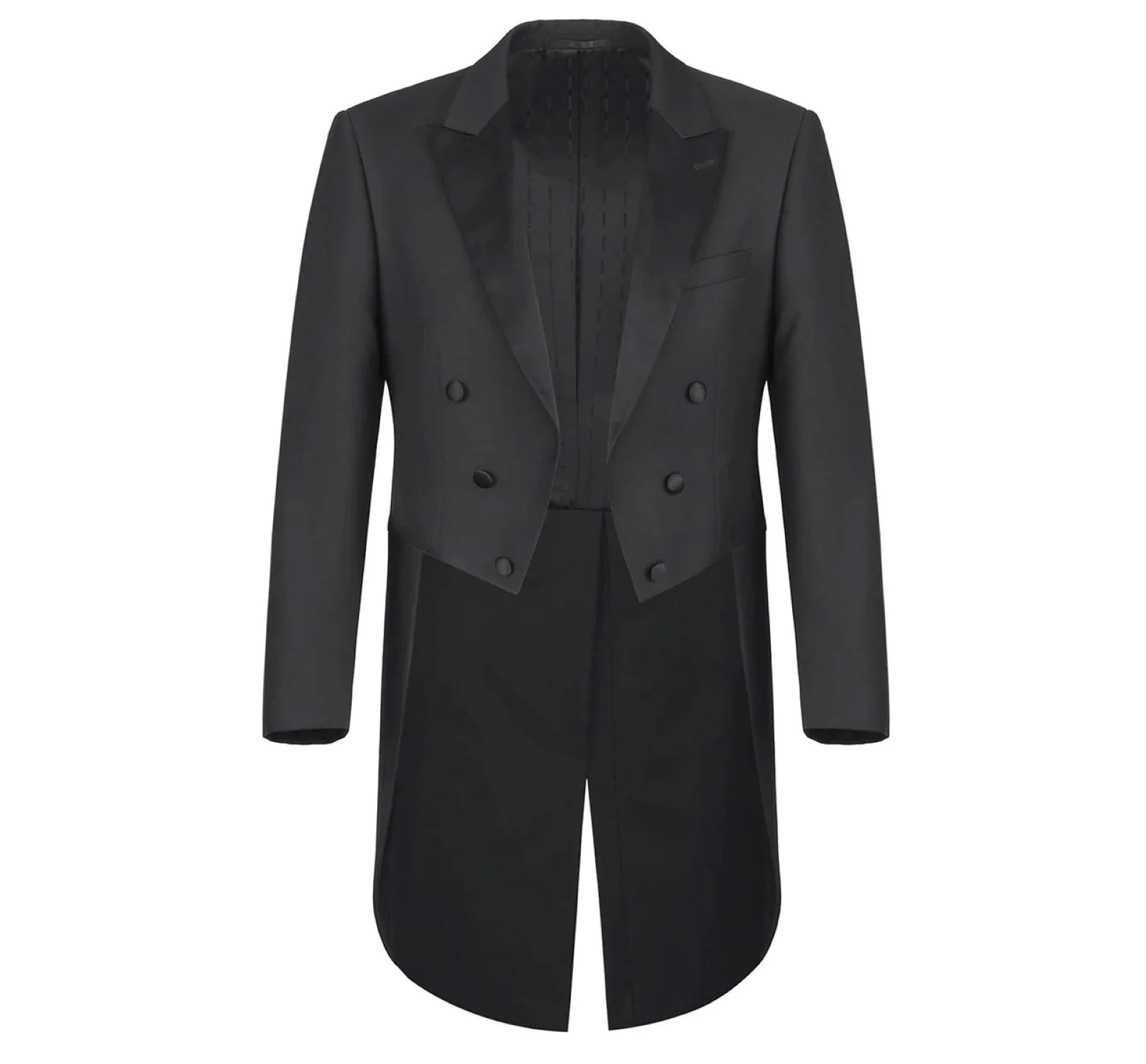 Classic Full Dress Tuxedo Tails 2 Piece Regular Fit In Black - Image 2