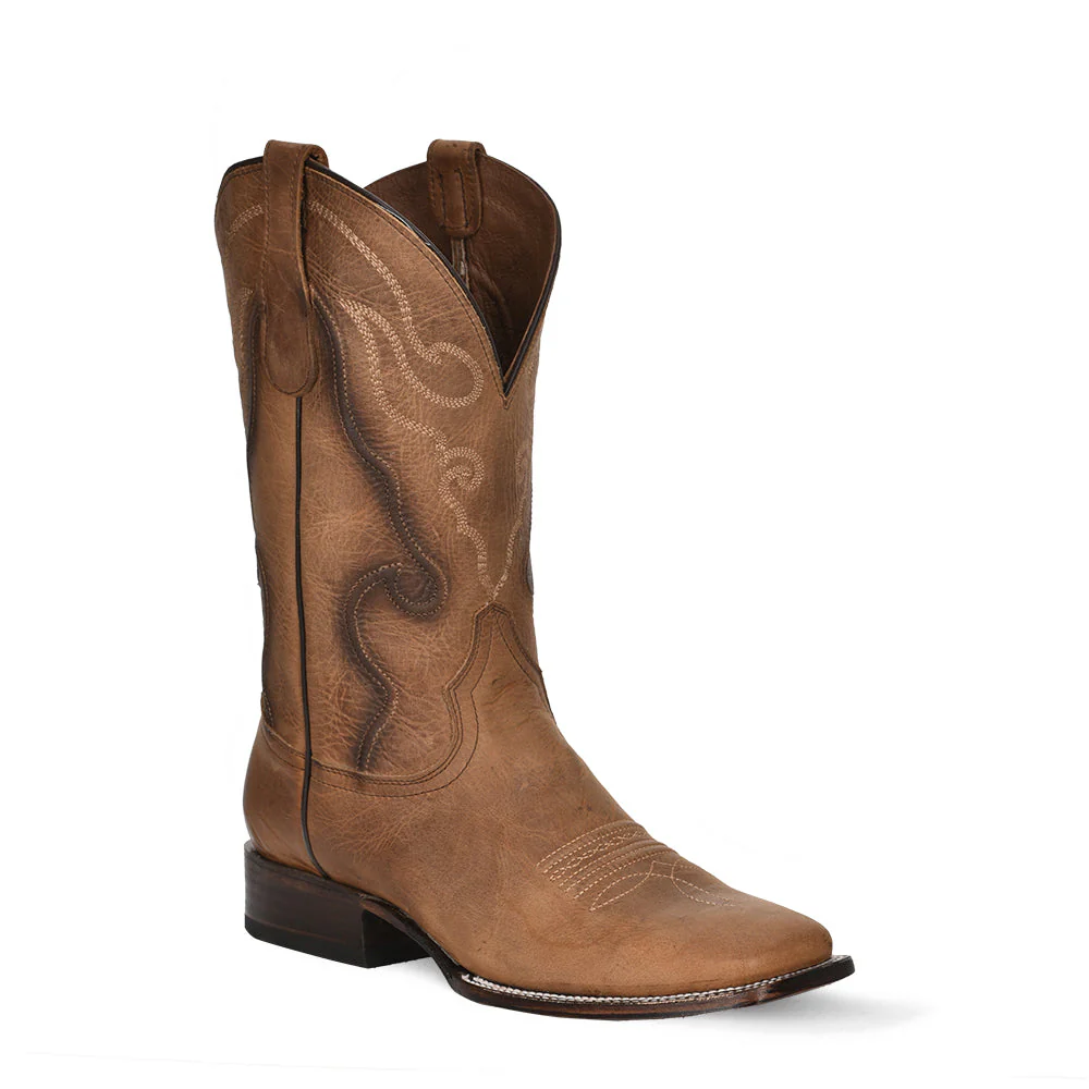 Circle G Tan Wide Square Toe Cowboy Boots by Corral