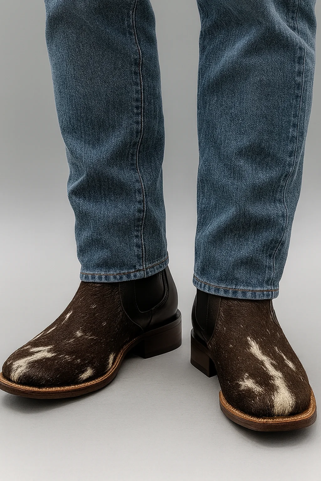 Cowhide Short Cowboy Boots by Hooch Boots - Image 7