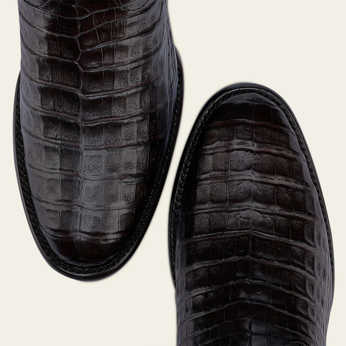 Cuadra Honey Brown Round Toe Caiman Boot - Image 4