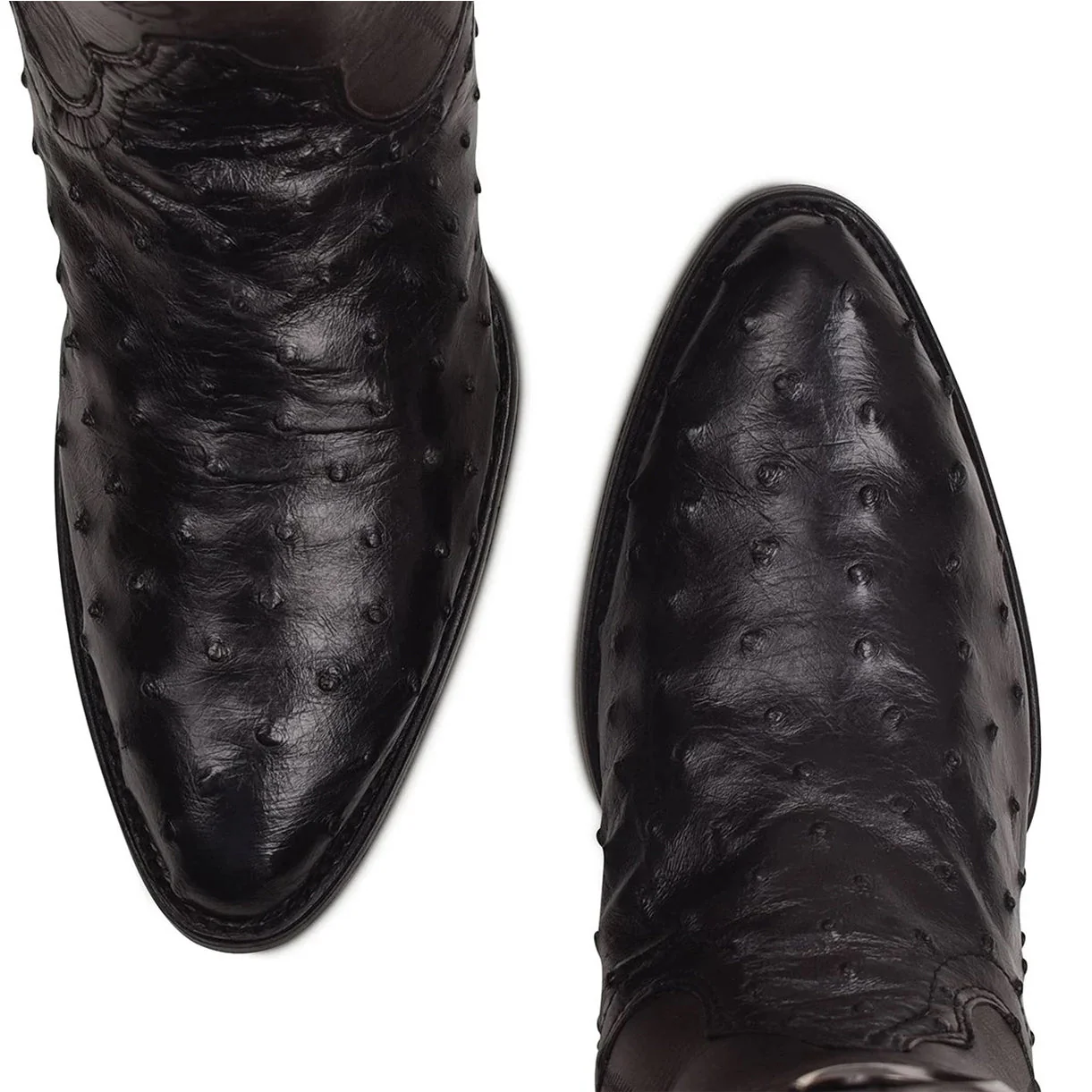 Cuadra Round Toe Black Ostrich Boot - Image 6