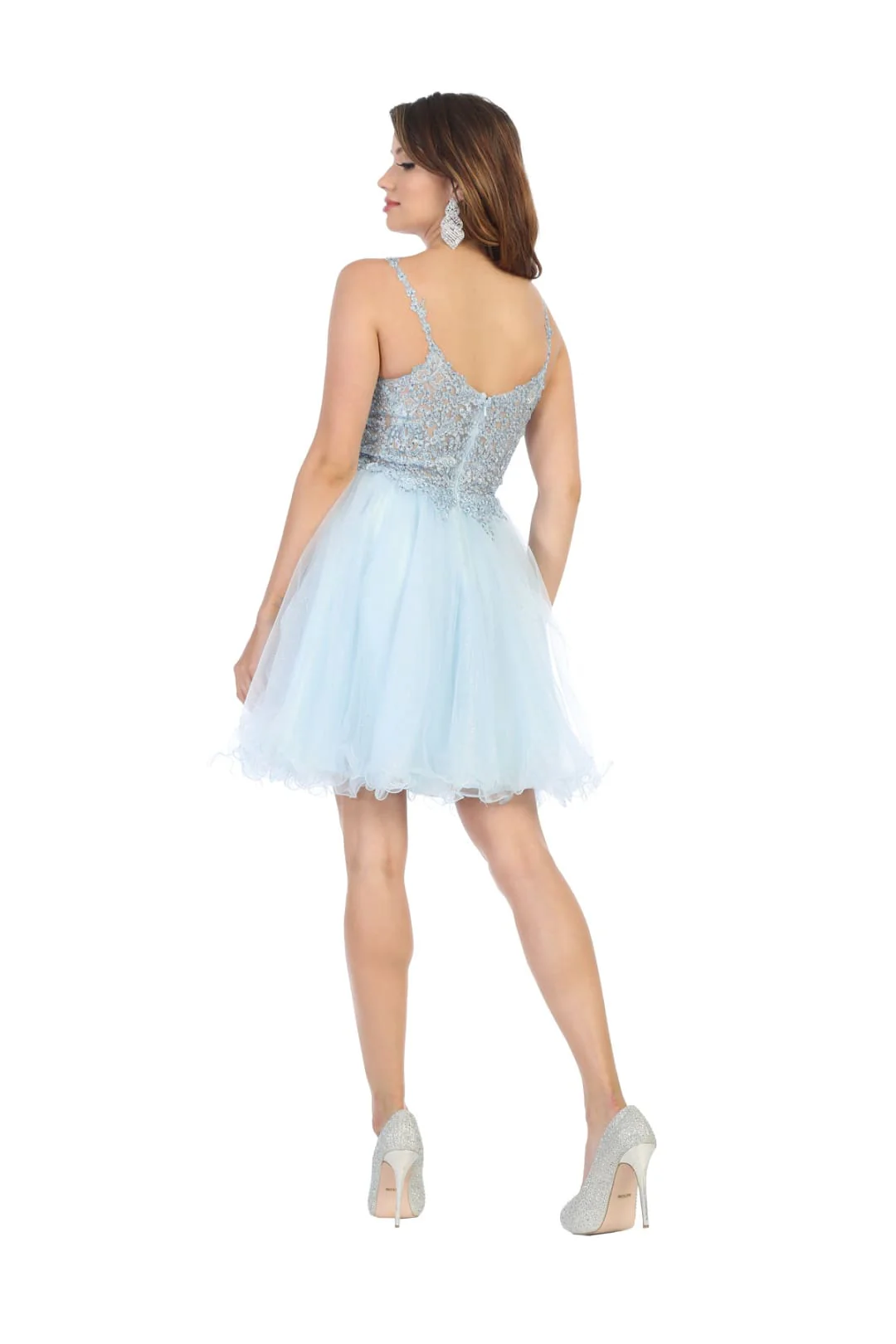 Quince Dama Dresses - Short Quinceanera Dresses in Color Baby Blue - Image 2