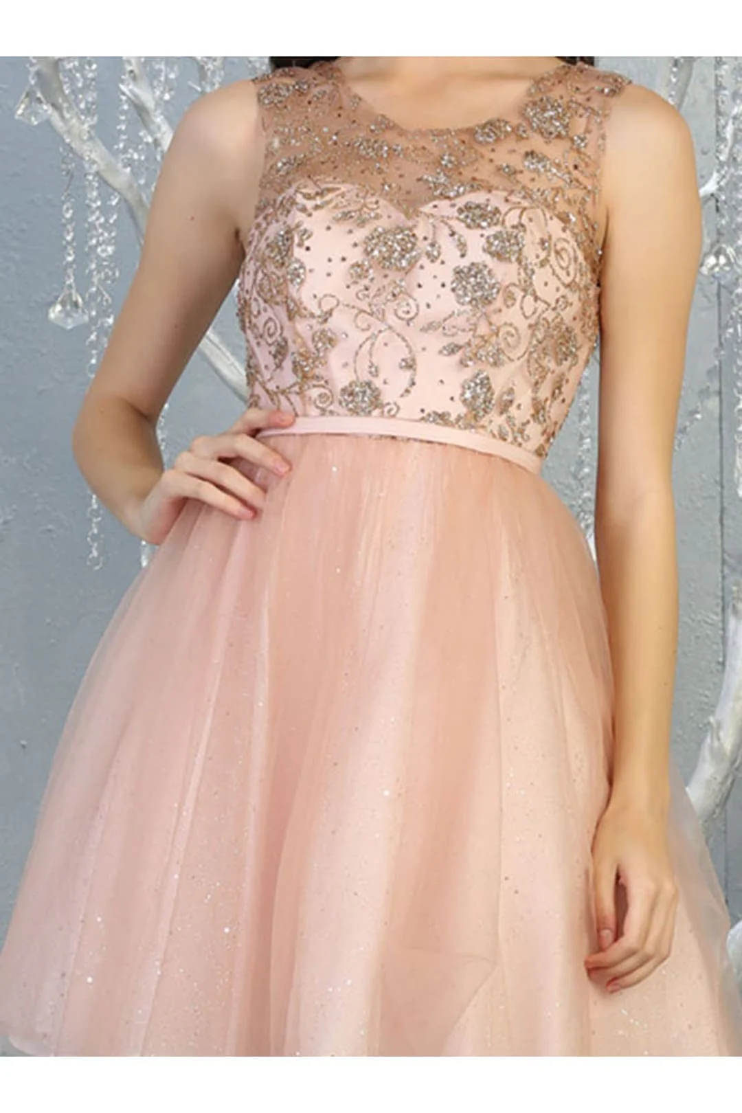 Quince Dama Dresses - Short Quinceanera Dresses in Color Blush - Image 3