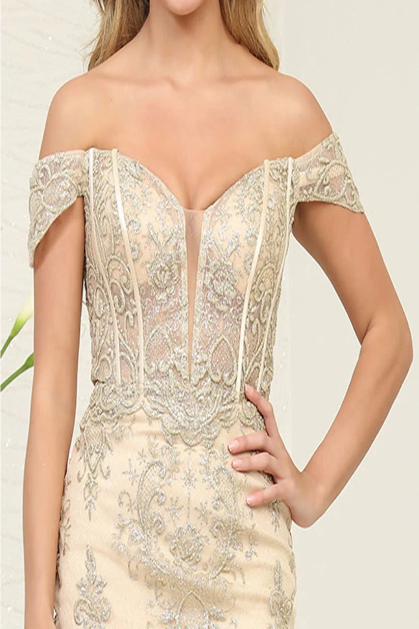 Quince Dama Dresses - Short Quinceanera Dresses in Color Champagne/Gold - Image 4