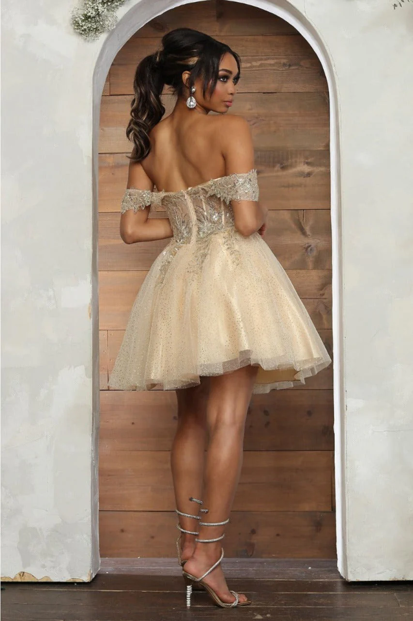 Quince Dama Dresses - Short Quinceanera Dresses in Color Champagne - Image 12