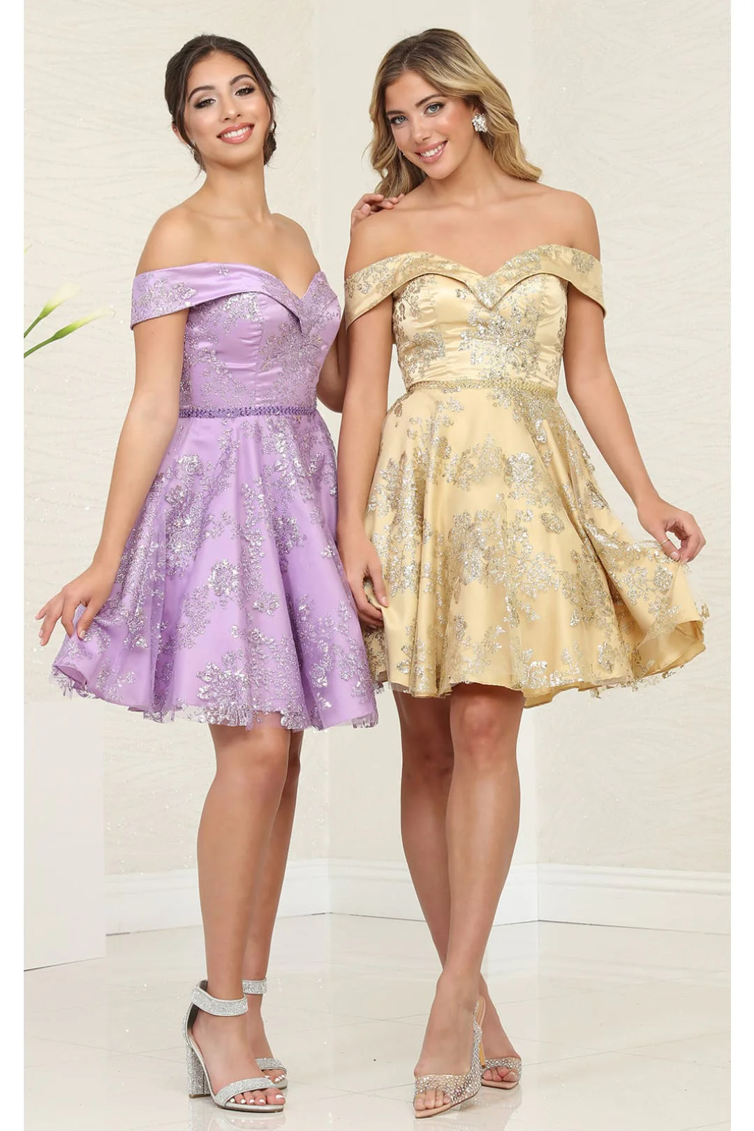Quince Dama Dresses - Short Quinceanera Dresses in Color Champagne - Image 19