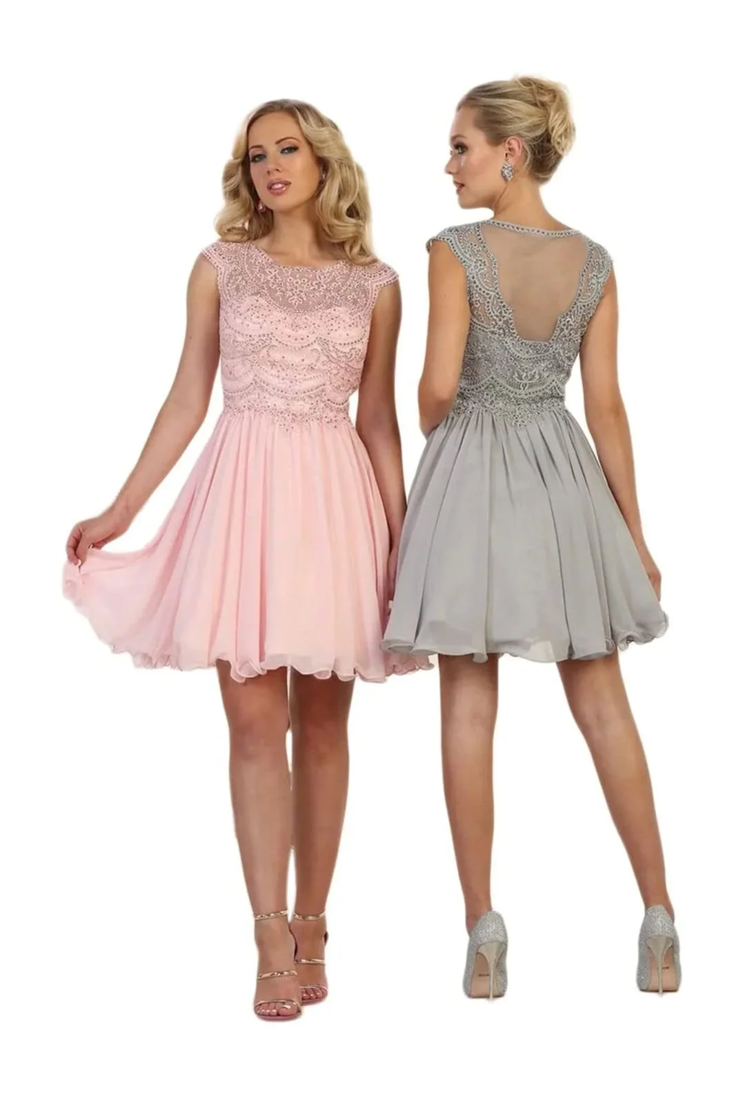 Quince Dama Dresses - Short Quinceanera Dresses in Color Mauve - Image 2