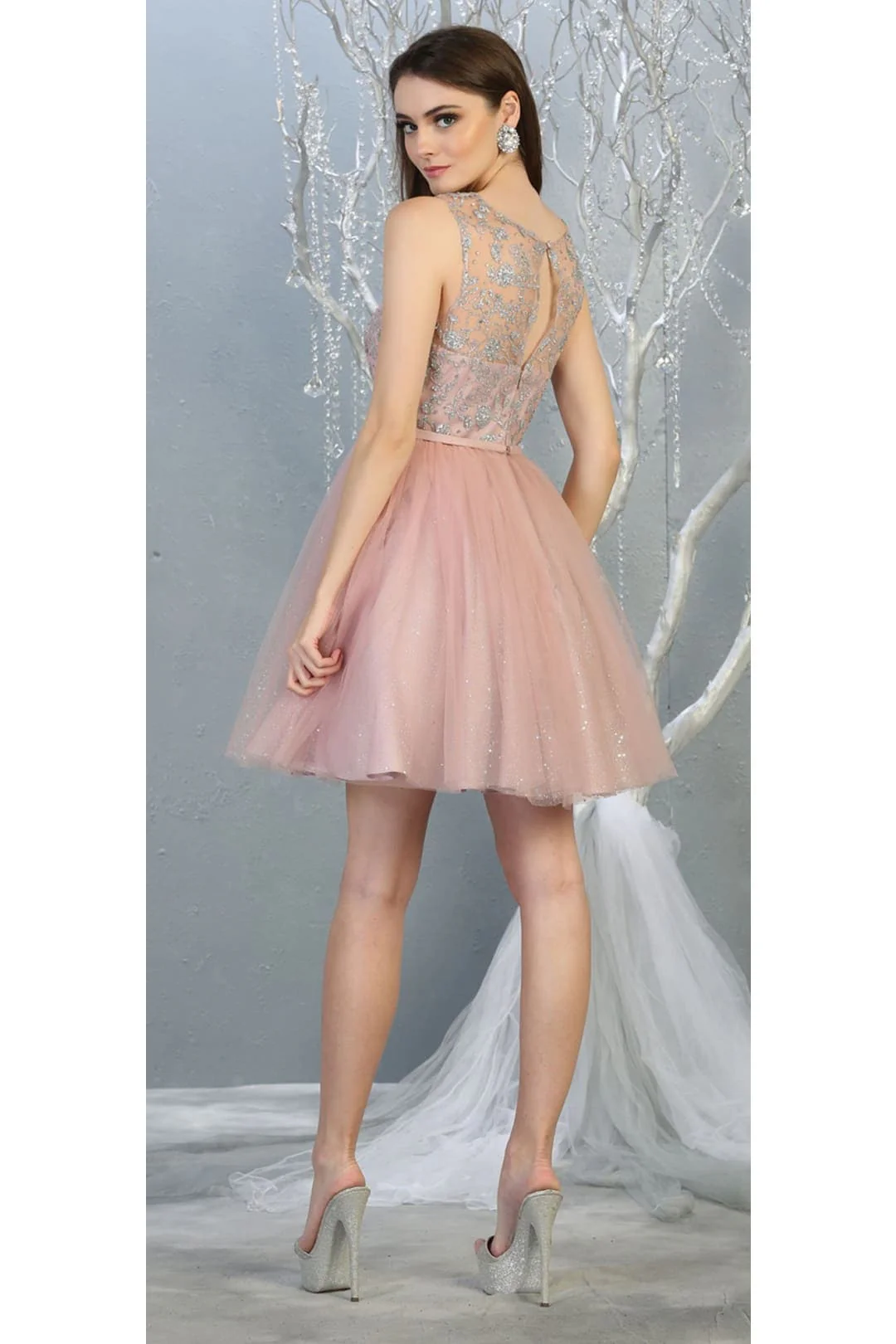 Quince Dama Dresses - Short Quinceanera Dresses in Color Mauve - Image 2