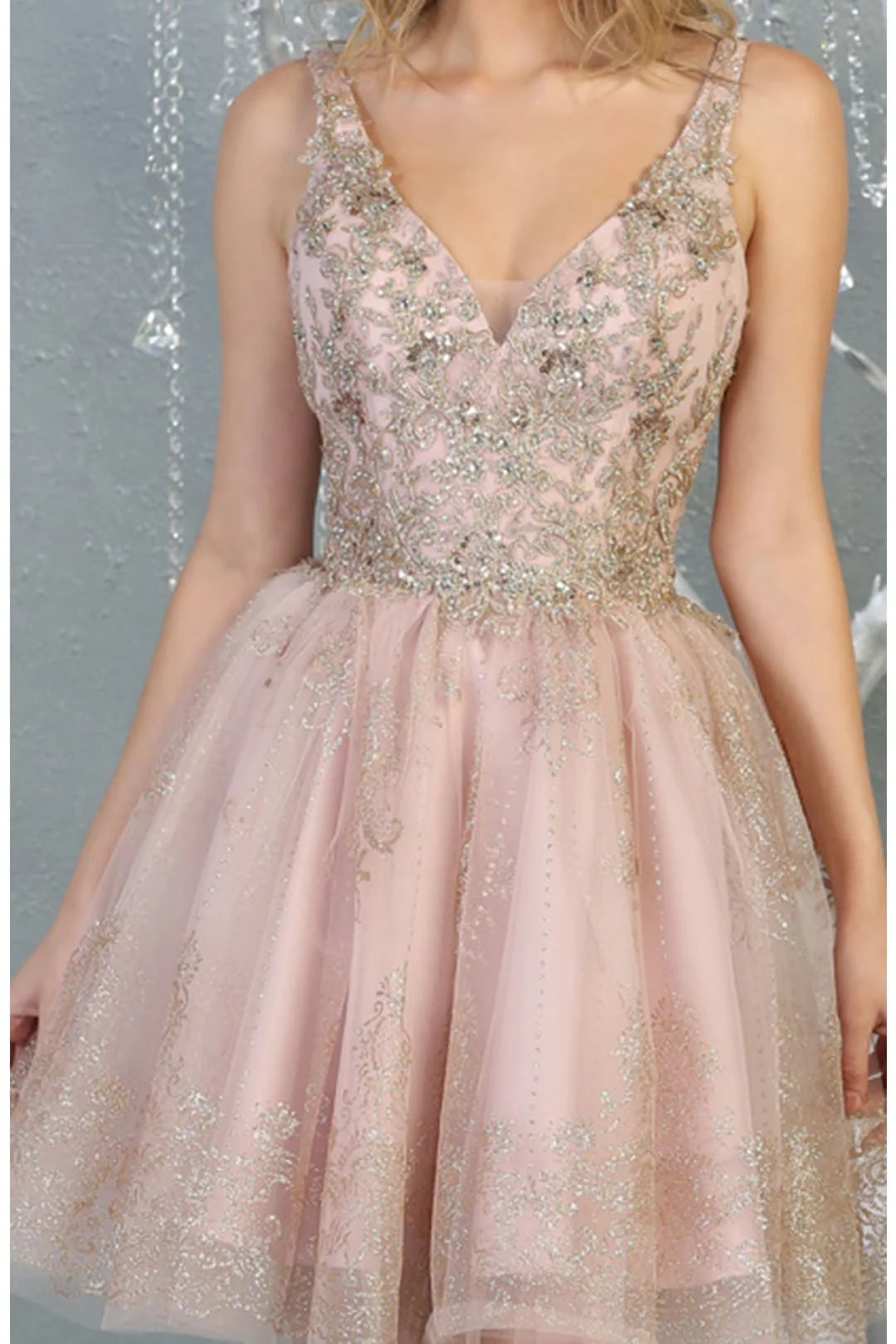Quince Dama Dresses - Short Quinceanera Dresses in Color Mauve - Image 3