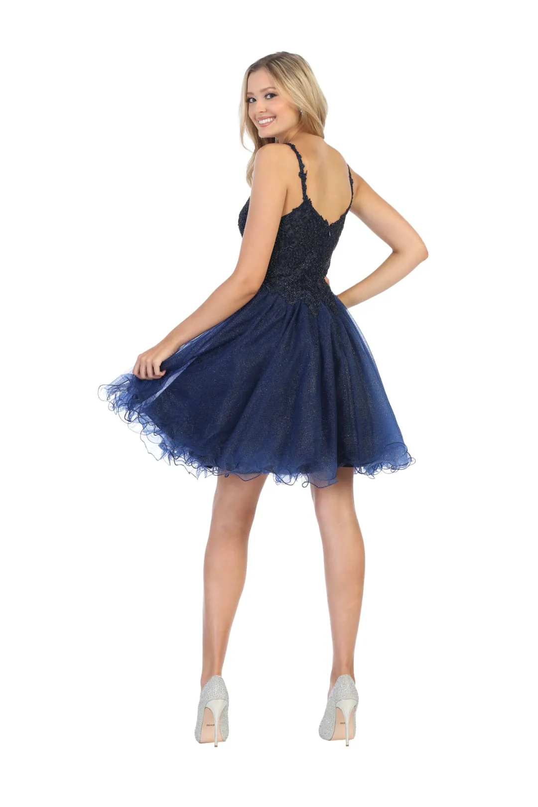 Quince Dama Dresses - Short Quinceanera Dresses in Color Navy - Image 2