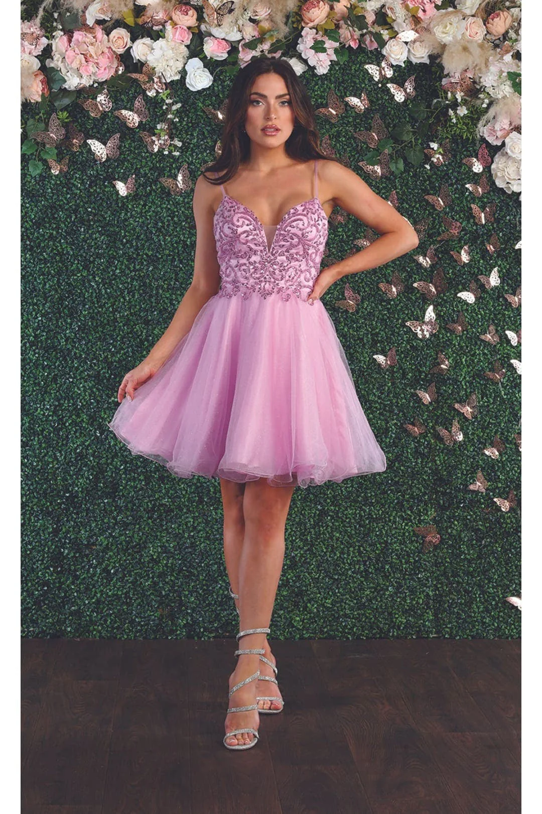 Quince Dama Dresses - Short Quinceanera Dresses in Color Pink - Image 3