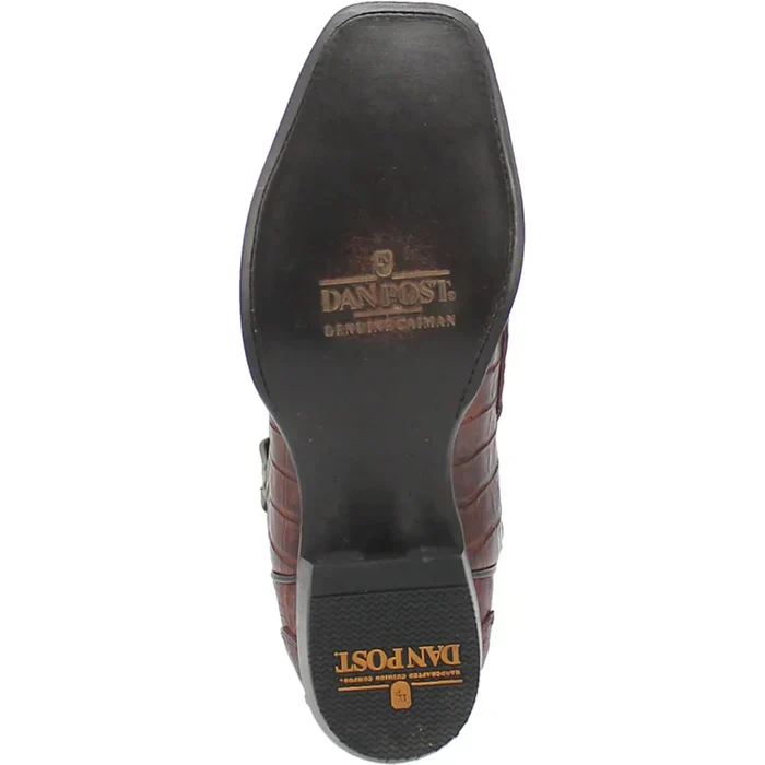 Dan Post Men's Bayou Genuine Caiman Belly Square Toe Boots - Brass - Image 5