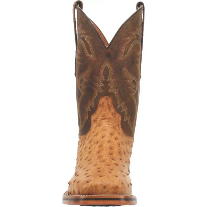 Dan Post Men's Kershaw Full Quill Ostrich Square Toe Boots - Saddle - Image 5