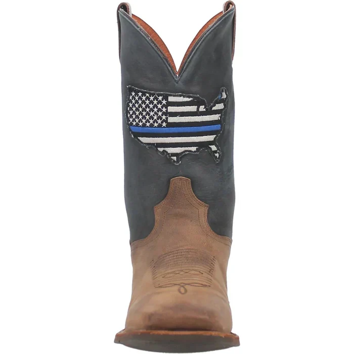 Dan Post Men's Thin Blue Line Genuine Leather Square Toe Boots - Sand - Image 3