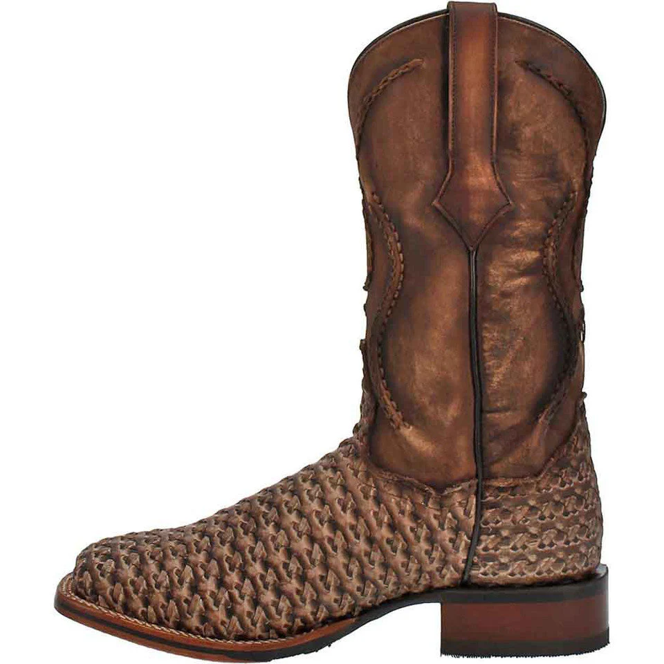 Dan Post Cowboy Certified Stanley Tan Square Toe Leather Boot - Image 3
