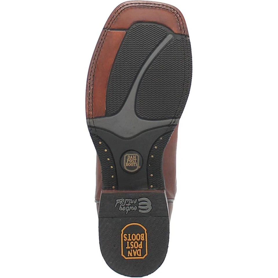 Dan Post Cowboy Certified Winslow Brown Square Toe Leather Boot - Image 6