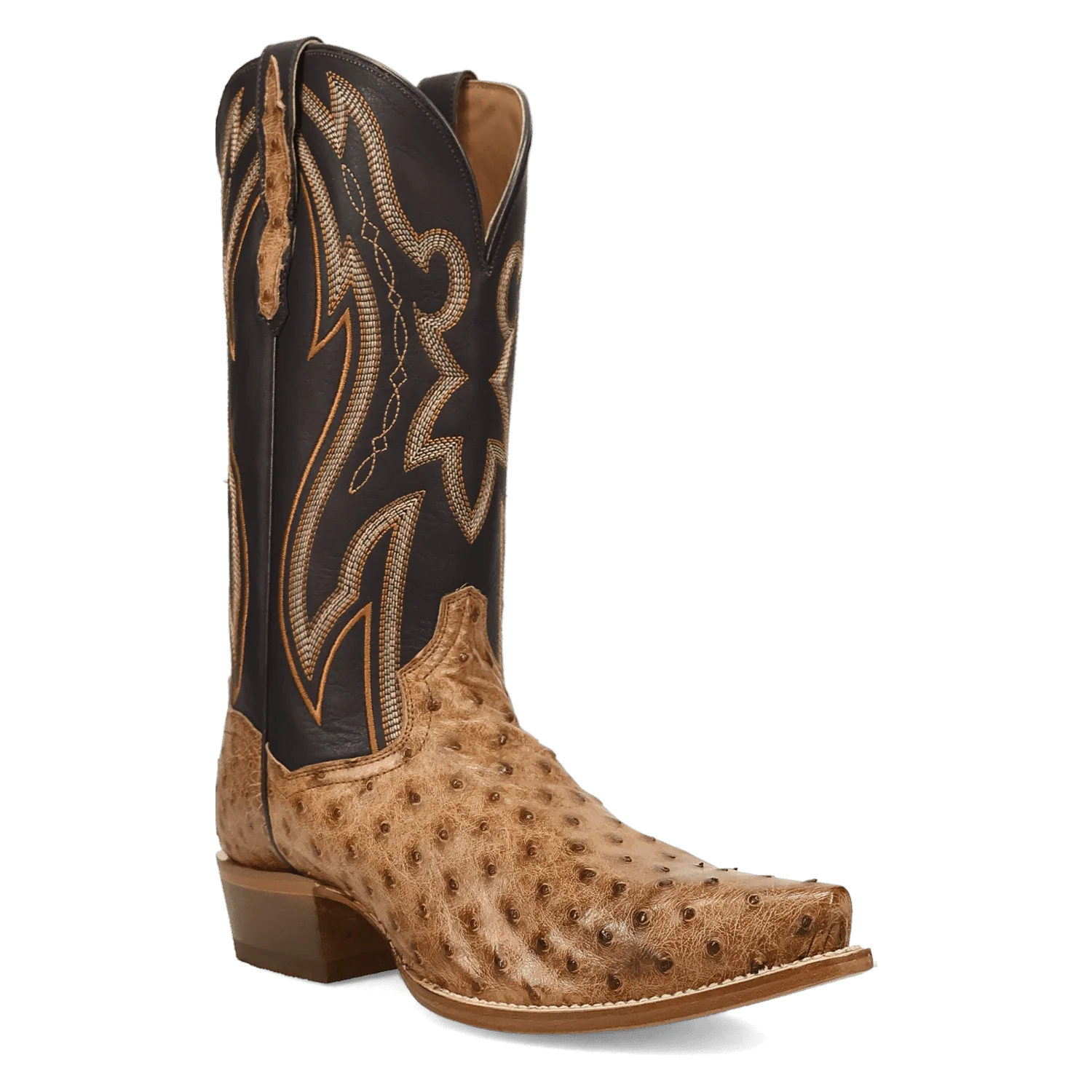 GRIT FULL QUILL OSTRICH BOOT