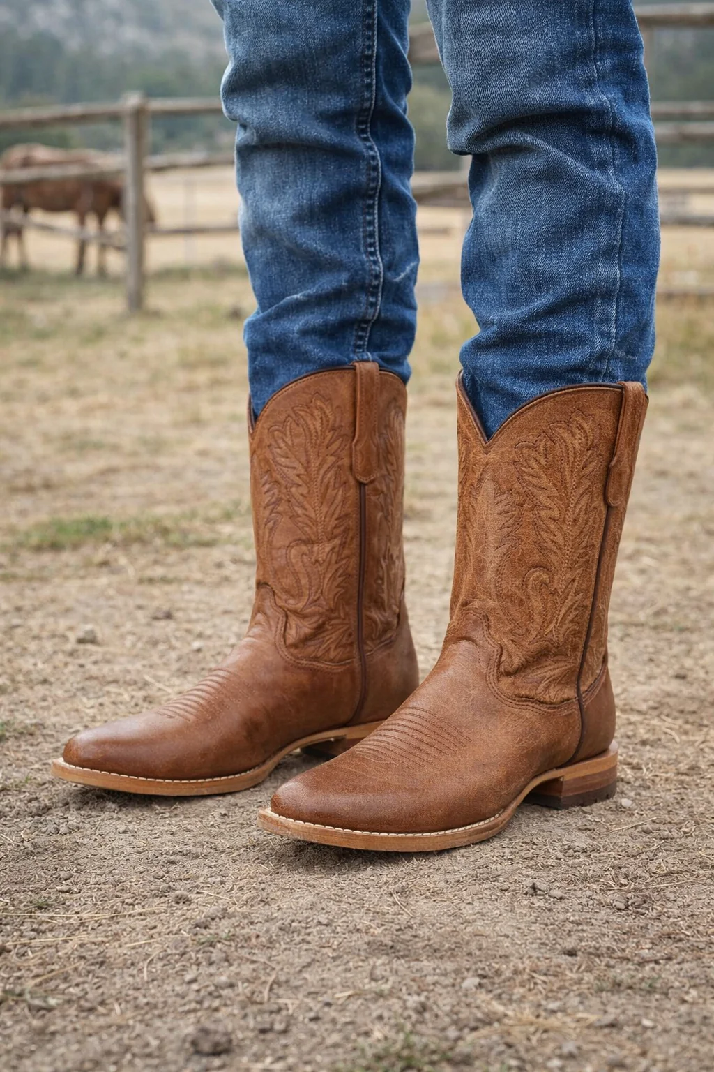 Dan Post Men’s Jerry Honey 13 ROM Toe Cowboy Boot - Image 10