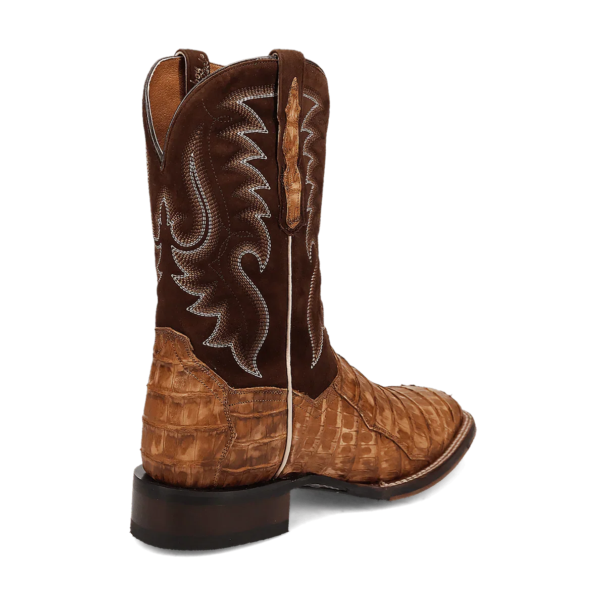 Dan Post Men’s Leon Brass/Brown Caiman Leather Western Boots - Image 6