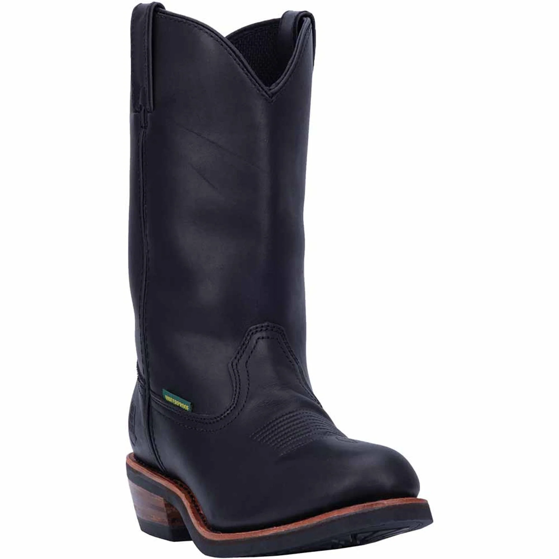 Dan Post Mens Albuquerque 12 Round Toe Black Leather Cowboy Boot - Image 4