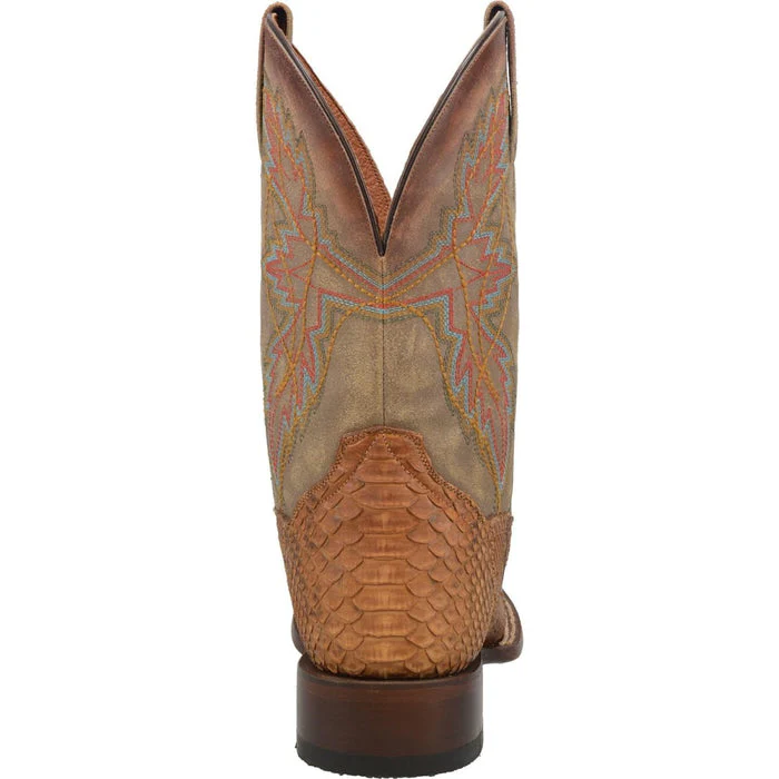 Dan Post Men's Dry Gulch Python Snakeskin Square Toe Boots - Tan - Image 4