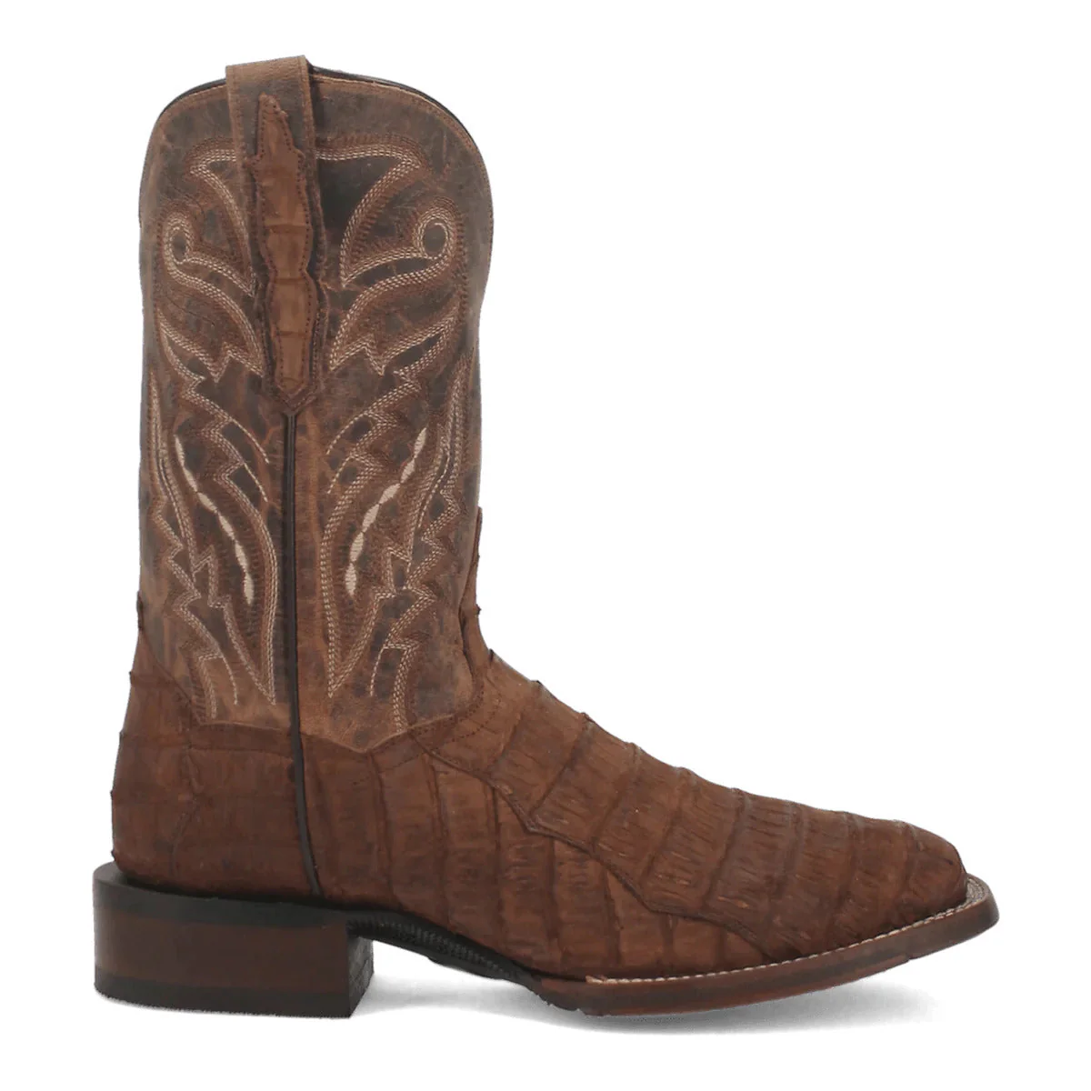 Dan Post Men's Mickey Genuine Caiman Belly Square Toe Boots - Tan - Image 2