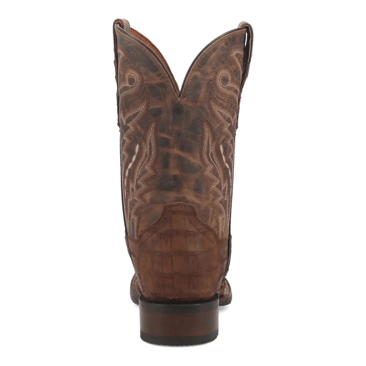 Dan Post Men's Mickey Genuine Caiman Belly Square Toe Boots - Tan - Image 4