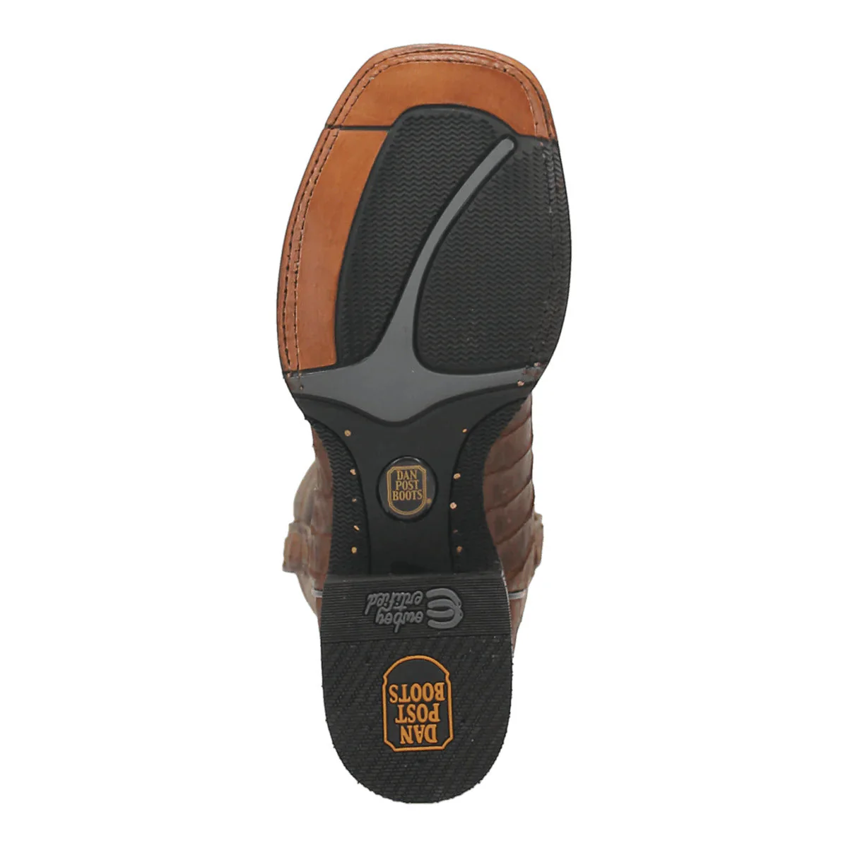 Dan Post Men's Mickey Genuine Caiman Belly Square Toe Boots - Tan - Image 5