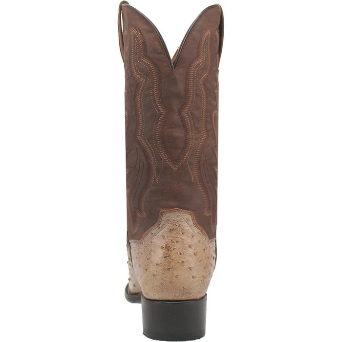 Dan Post Men's Pershing Full Quill Ostrich Round Toe Boots - Sand - Image 3