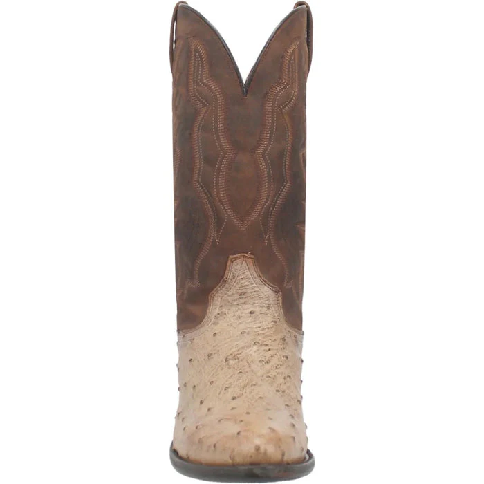 Dan Post Men's Pershing Full Quill Ostrich Round Toe Boots - Sand - Image 4