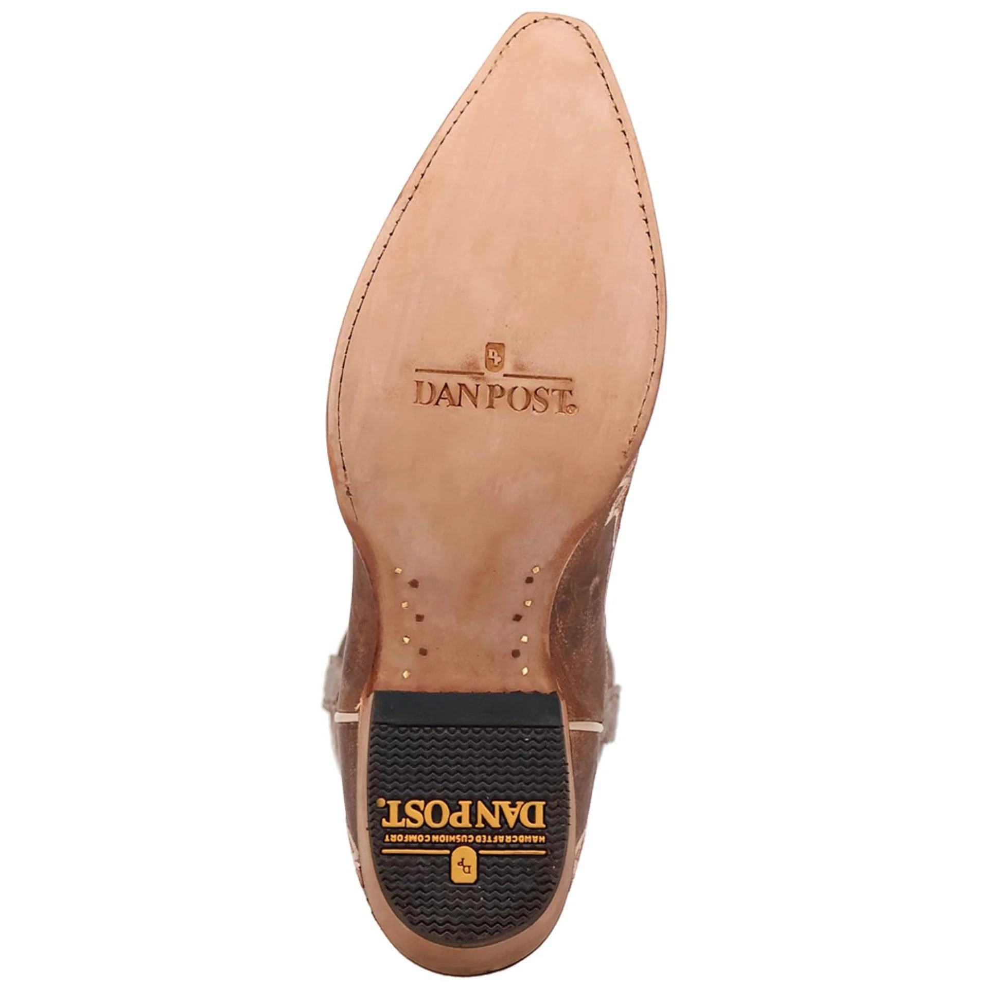 Dan Post Men's Racer Tan Leather Western Boots - Image 4