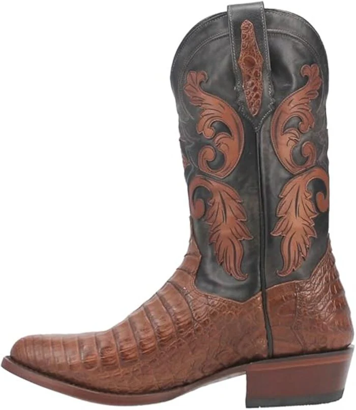 Dan Post Men's Socrates Genuine Caiman Belly Round Toe Boots - Bay Apache - Image 3
