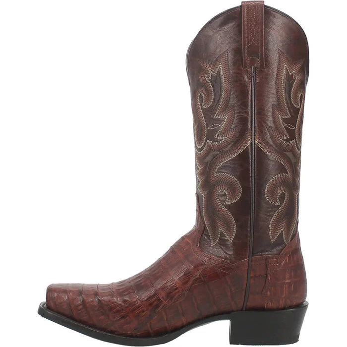 Dan Post Men's Stalker Genuine Caiman Belly Square Toe Boots - Brown - Image 2