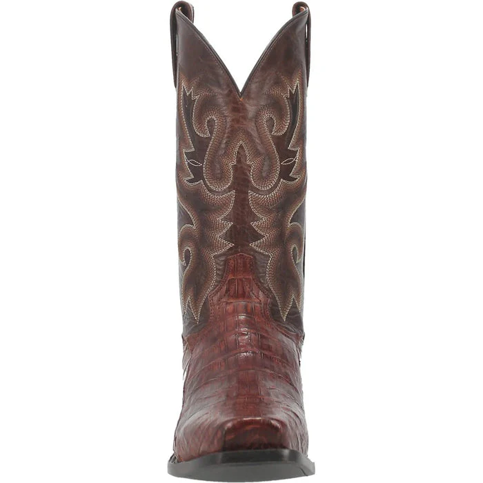 Dan Post Men's Stalker Genuine Caiman Belly Square Toe Boots - Brown - Image 3