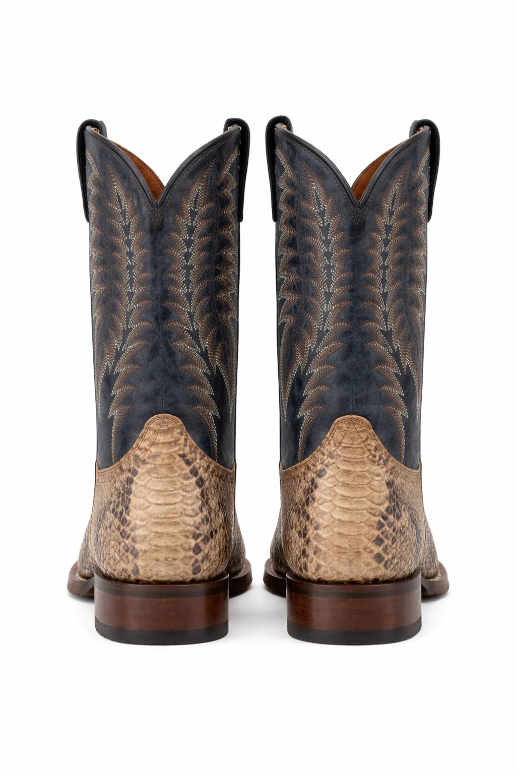 Dan Post Men's Templeton Python Snakeskin Square Toe Boots - Beige - Image 7