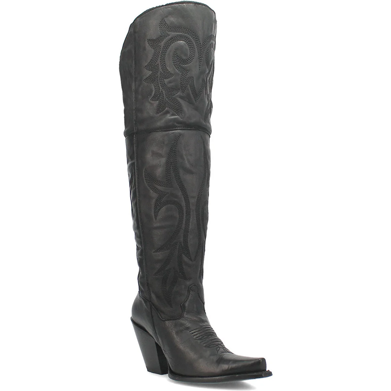Dan Post Womens Jilted Black 20 Snip Toe Over-the-Knee Zipper Boot - Image 2