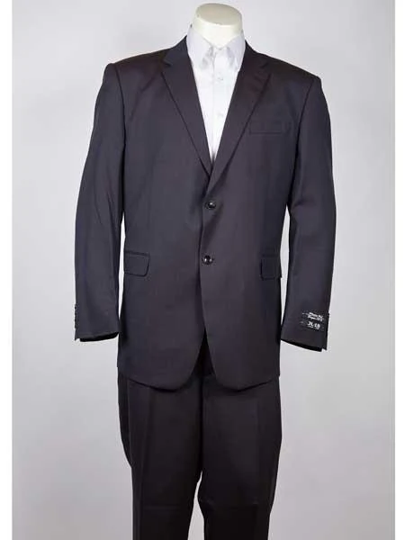 Dark Navy Two Button Classic Fit Suit - Dark Blue Suit Color - Image 8