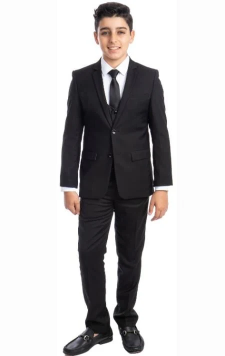 Designer Boys Suit - Black Kids Suit - Children Suits