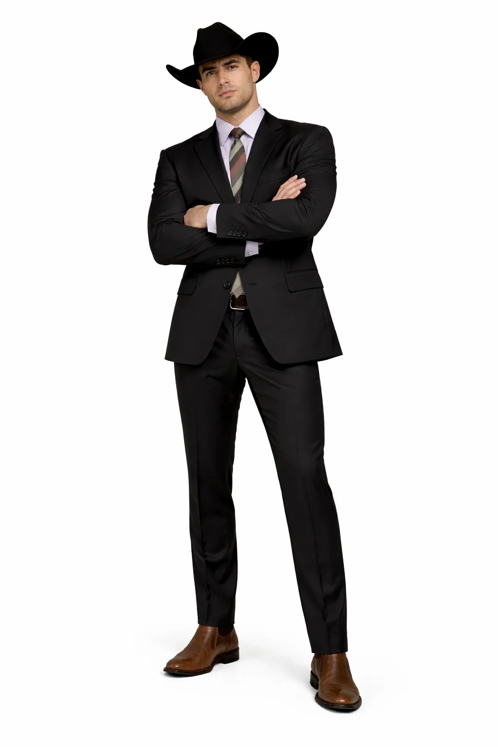 Designer Men's 2 buttons fully lined slim fit Black suits - Image 5