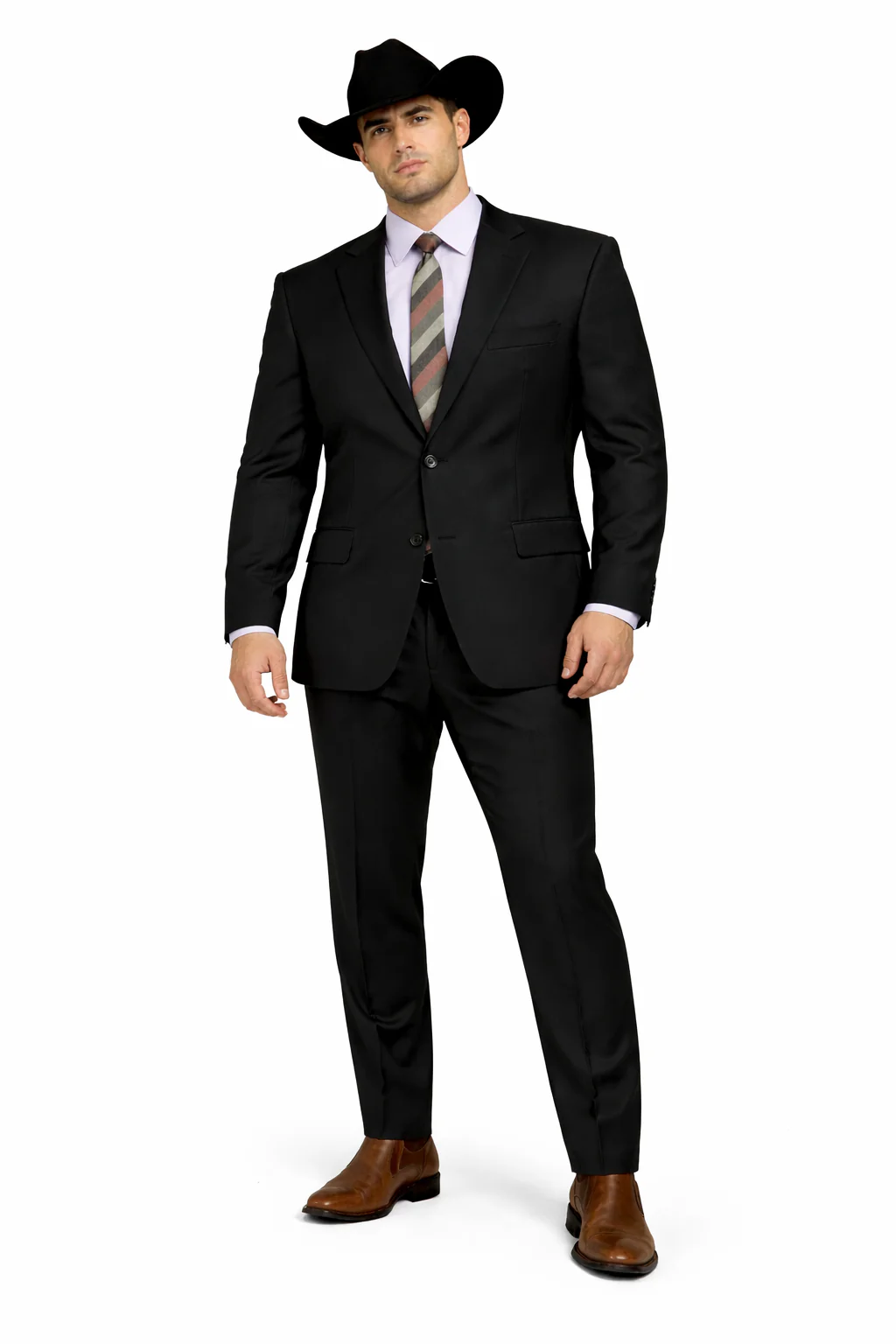 Designer Men's 2 buttons fully lined slim fit Black suits - Image 7