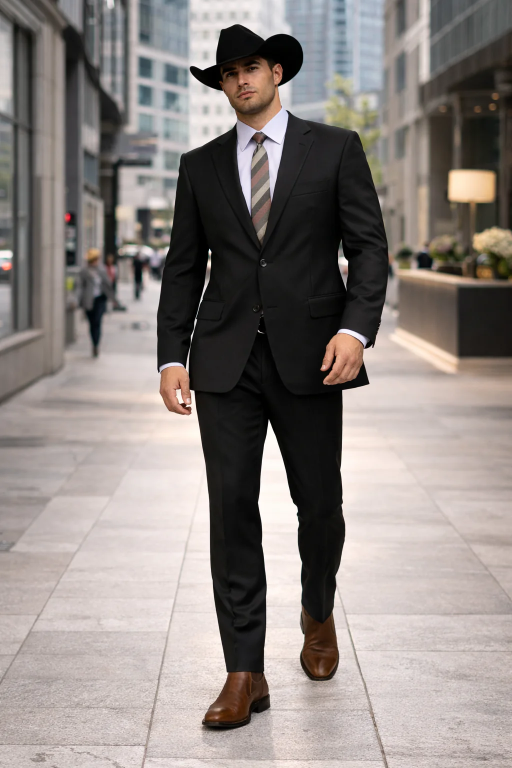 Designer Men's 2 buttons fully lined slim fit Black suits - Image 8