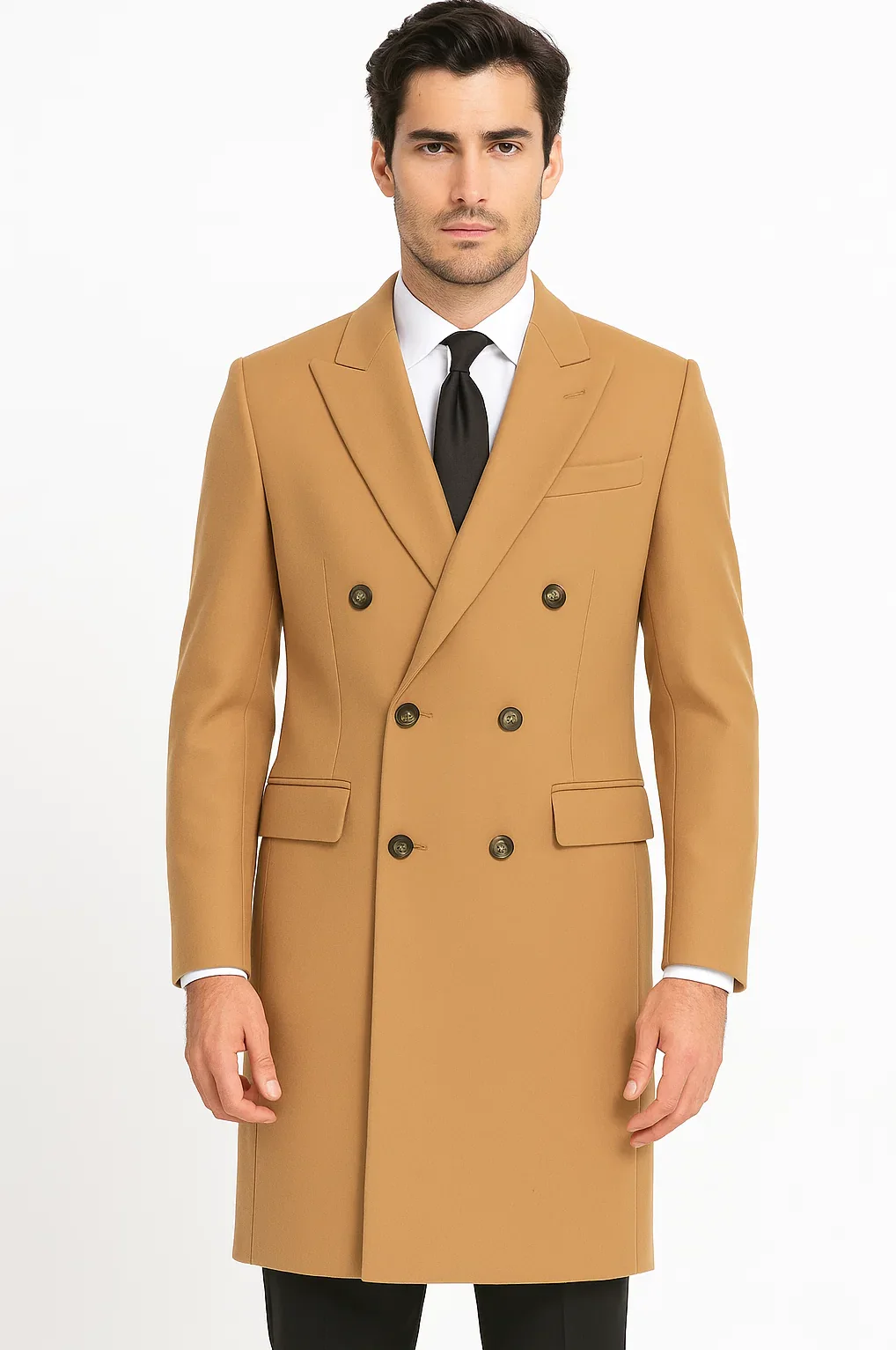 Double Breasted Long Ankle length Designer men's Wool Peacoat Sale overcoats Long Dress | Winter men's Topcoat Sale