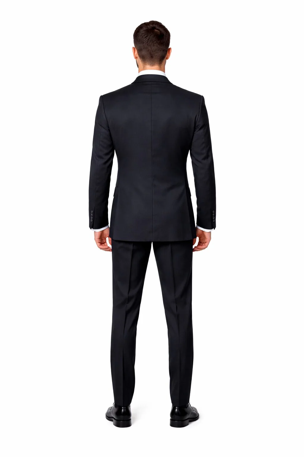 Double Breasted Slim Fit Formal Suit Modern Black Design ROSSI MAN Milano RM1101 - Image 2