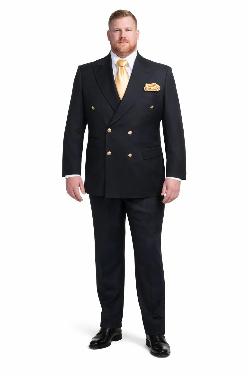 Double Breasted Slim Fit Formal Suit Modern Black Design ROSSI MAN Milano RM1101 - Image 6