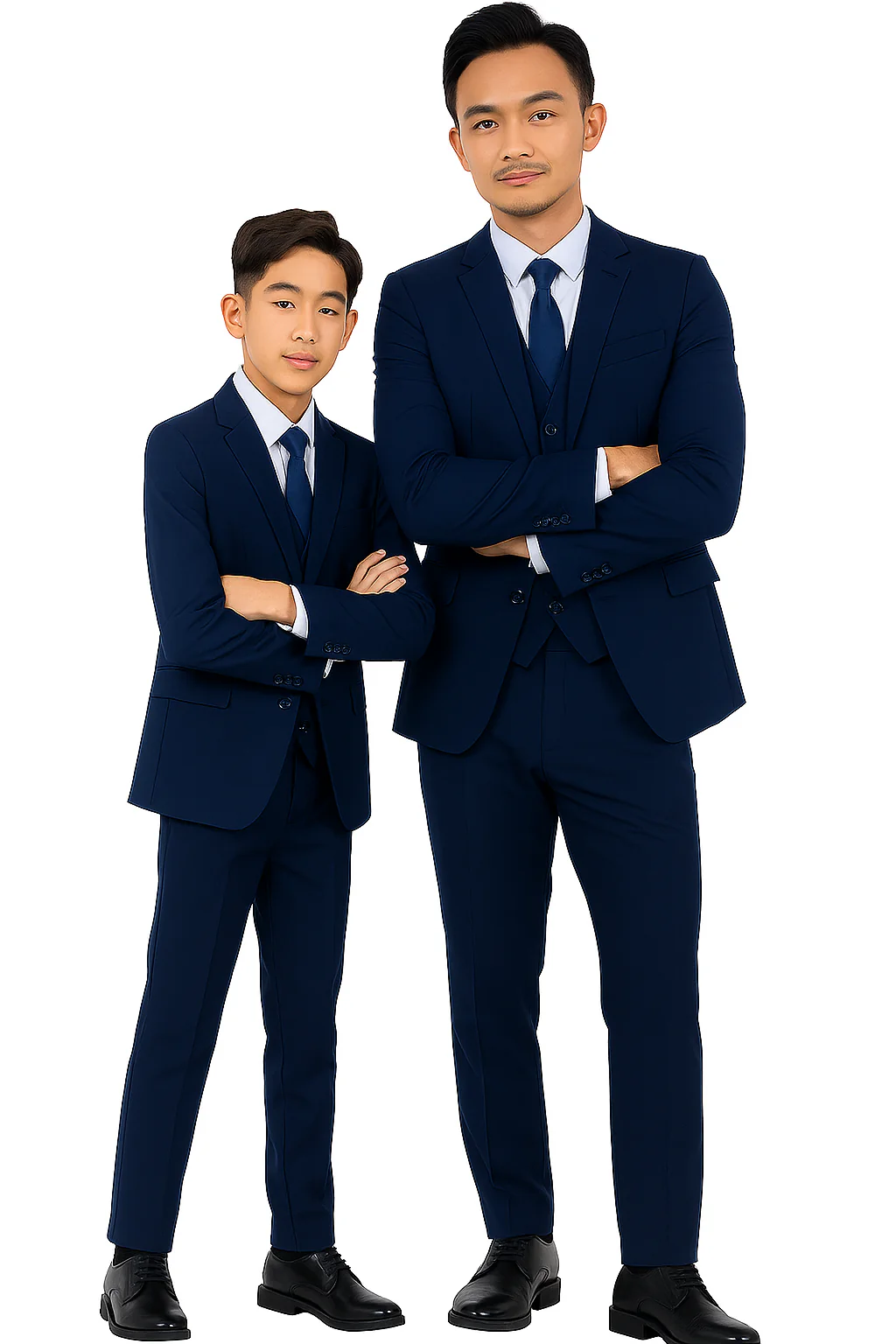 Father and Son Suits - Cobalt Blue Boys Suit Perry Ellis Vested Boy's Wedding Suit in Cobalt Blue - Image 4