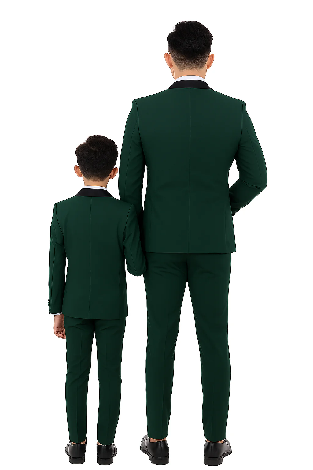Father and Son Suits - Stacy Adams Slim Fit Boys 5pc Tuxedo, Green - Image 2